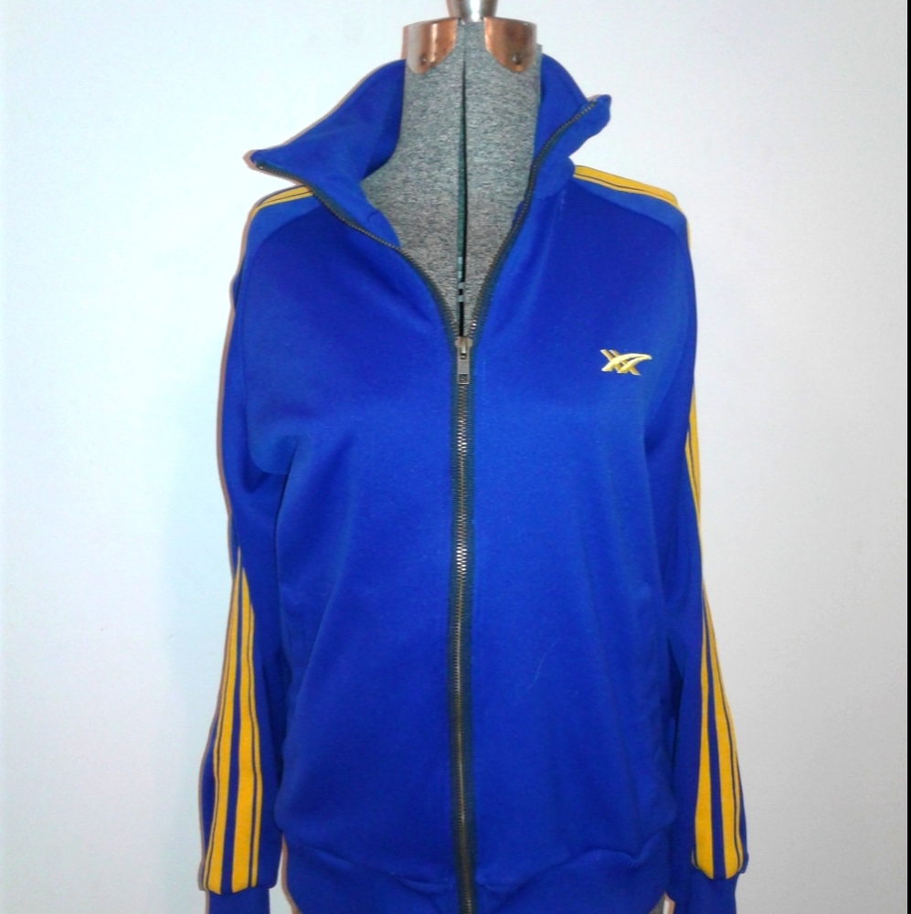 ASICS Tiger blue yellow Striped track jacket S